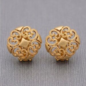 Elegant Gold Filigree Earrings by Avon